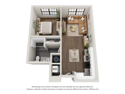 1D Floor Plan at Casa Marti, Tampa